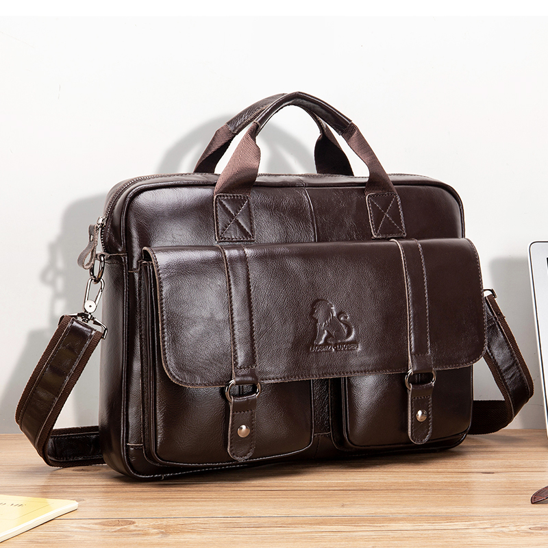 Laptop Bag Leather 15 - Мужской портфель из натуральной кожи с