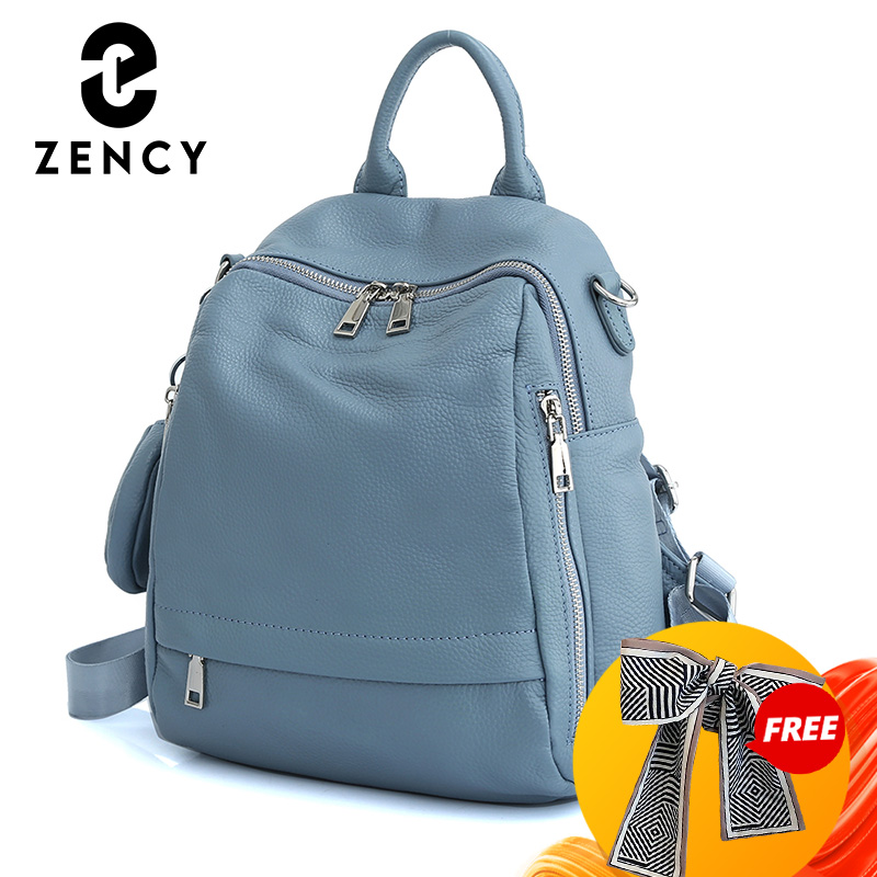 Genuine Leather Backpack - Женский рюкзак Zency из натуральной кожи,