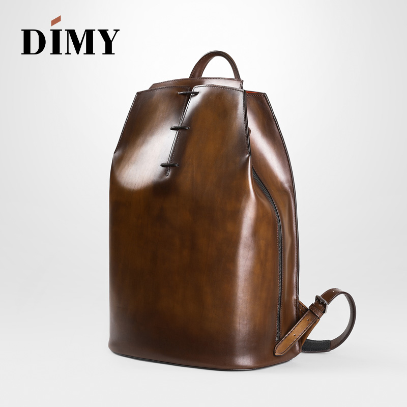 Genuine Leather Backpack - DIMY 2025: Новая мужская сумка-рюкзак из