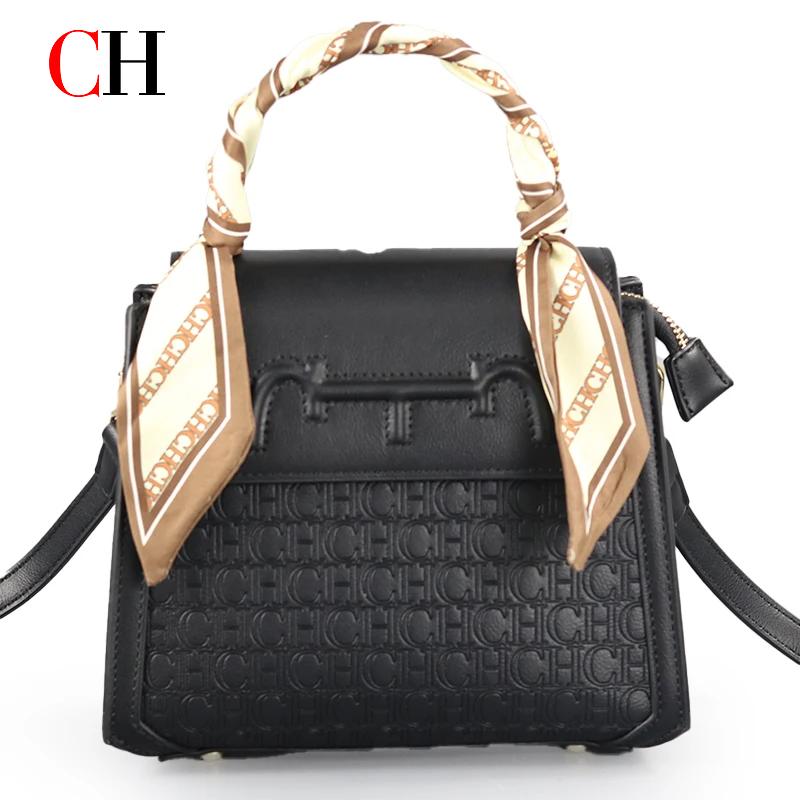 Tote Bag Leather Monogram - Новая женская сумка-кроссбоди CH в стиле