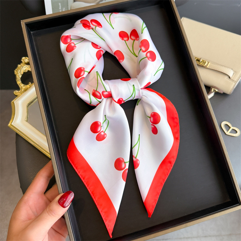 Luxury Bags In China - Роскошный квадратный атласный шарф, женские милые