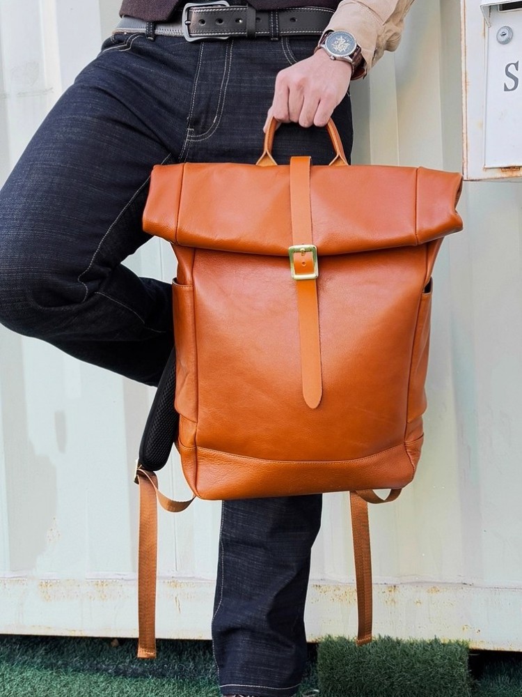 Мужской кожаный рюкзак большой – обзор и цена Genuine Leather Backpack