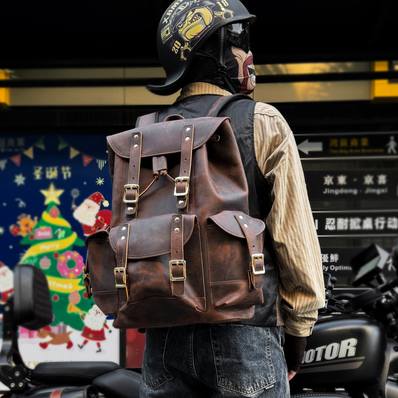 Новые поступления, кожаный рюк – обзор и цена Genuine Leather Backpack