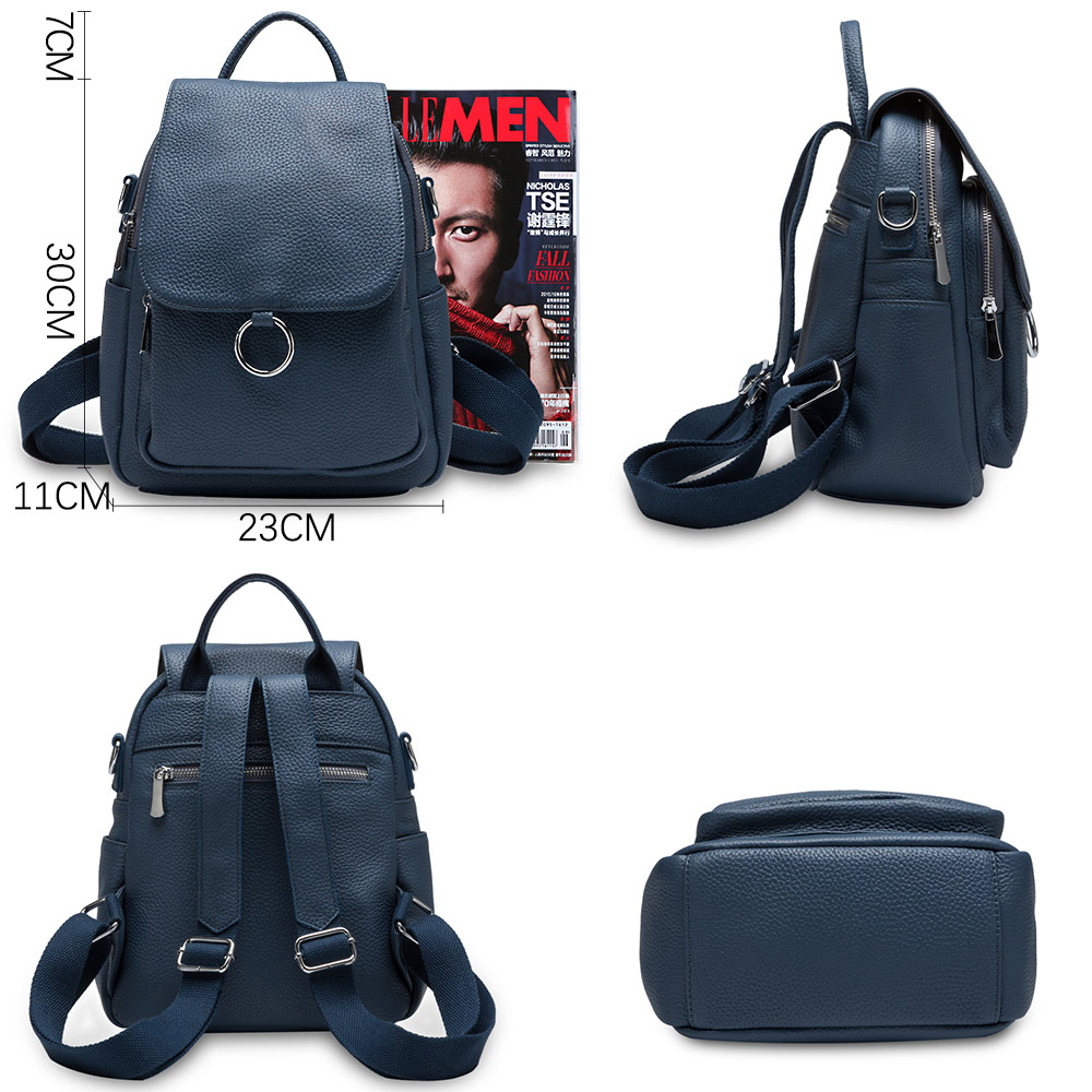Новый модный женский рюкзак Ze – обзор и цена Genuine Leather Backpack
