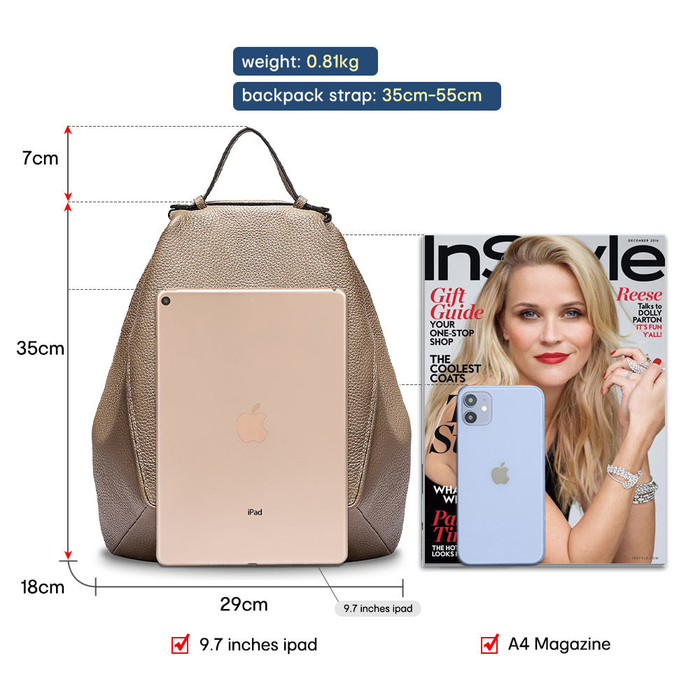 Zency женский противоугонный р – обзор и цена Genuine Leather Backpack