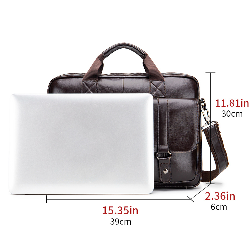Мужской портфель из натурально – обзор и цена Laptop Bag Leather 15