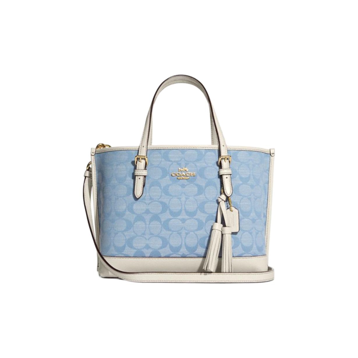 Сумка COACH из холста с кожаны – обзор и цена Tote Bag Leather Monogram