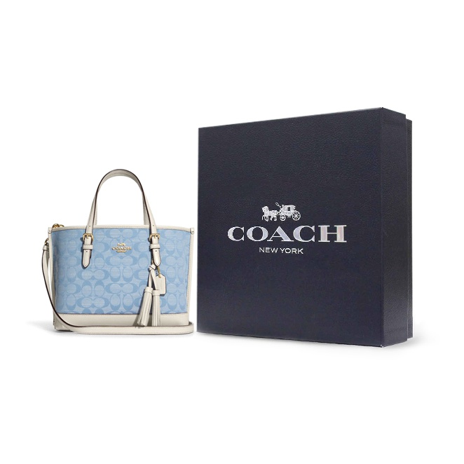 Сумка COACH из холста с кожаны – обзор и цена Tote Bag Leather Monogram