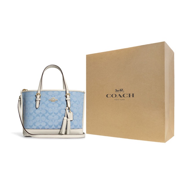 Сумка COACH из холста с кожаны – обзор и цена Tote Bag Leather Monogram