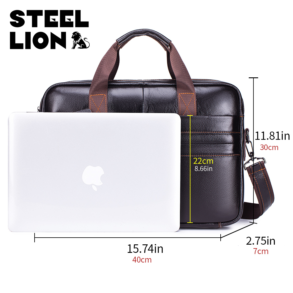 Кожаный мужской портфель, вмес – обзор и цена Laptop Bag Leather 15