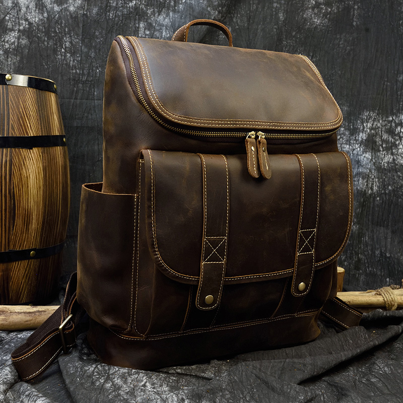 Вместительный винтажный кожаны – обзор и цена Laptop Bag Leather 15