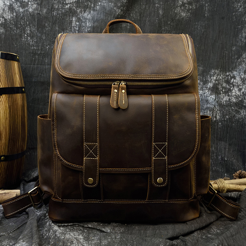 Вместительный винтажный кожаны – обзор и цена Laptop Bag Leather 15