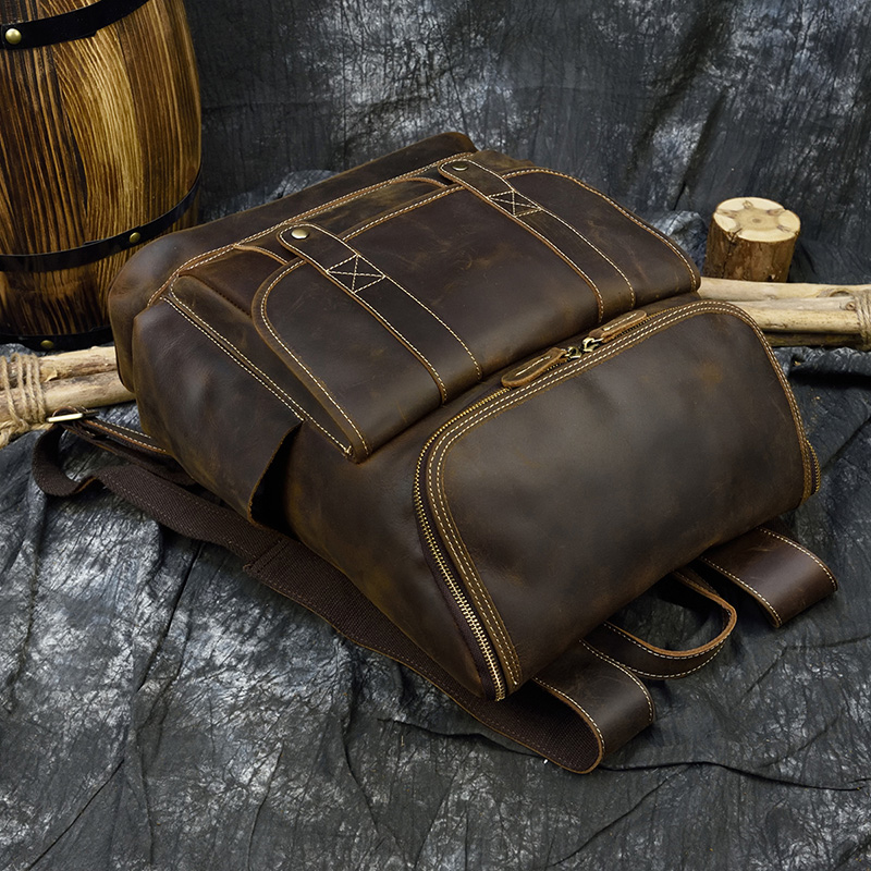 Вместительный винтажный кожаны – обзор и цена Laptop Bag Leather 15