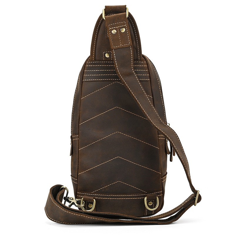 Роскошная нагрудная Сумка-слин – обзор и цена Genuine Leather Backpack